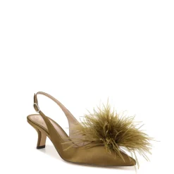 BIANKA FEATHER SLINGBACK PUMP