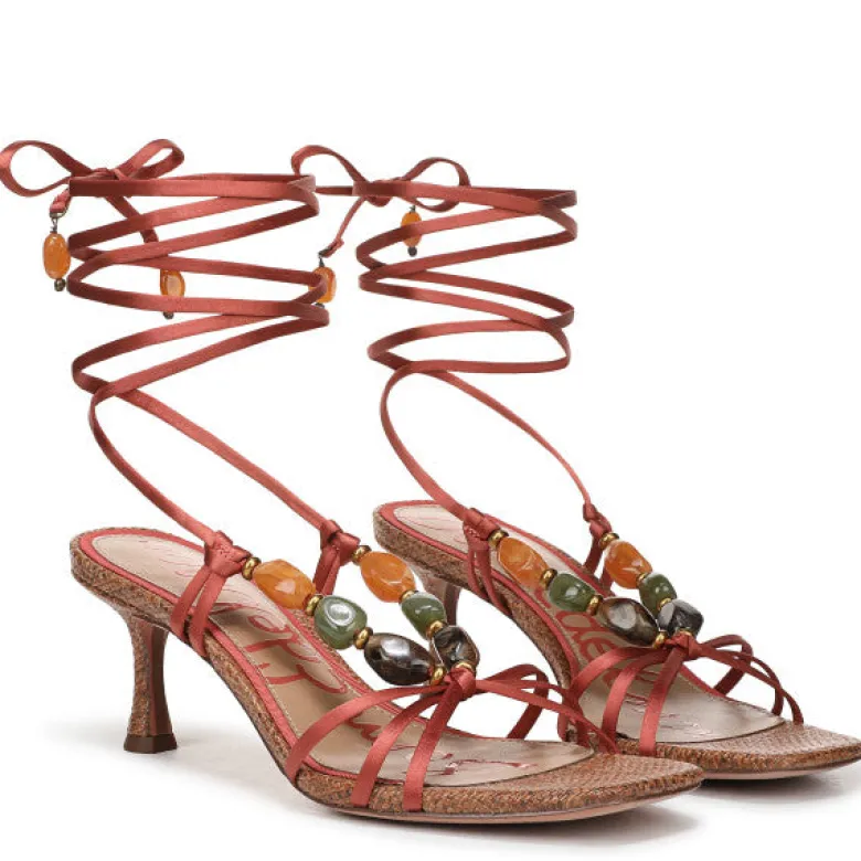Paloma Kitten Heel Wrap Sandal