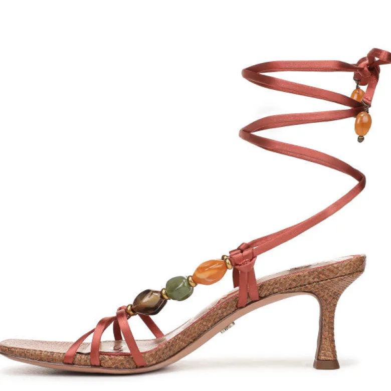 Paloma Kitten Heel Wrap Sandal