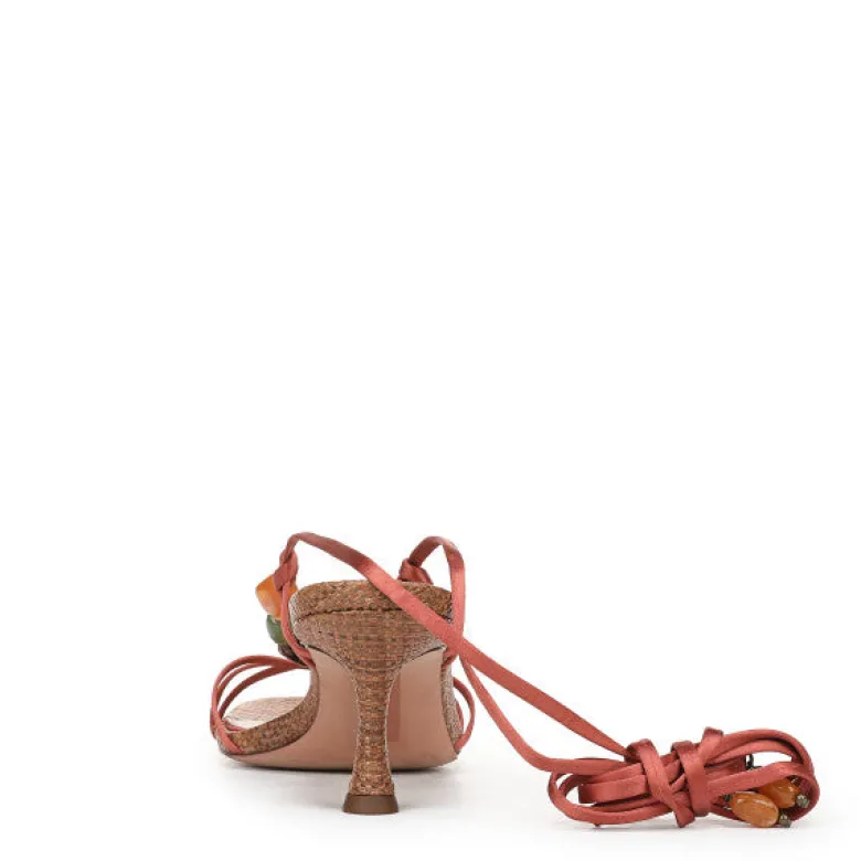 Paloma Kitten Heel Wrap Sandal