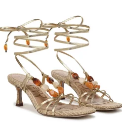 Paloma Kitten Heel Wrap Sandal